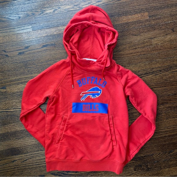 Nike Tops - Nike NFL Buffalo Bills Cowl Neck Hooded Sweatshirt w/ Pocket Red XS